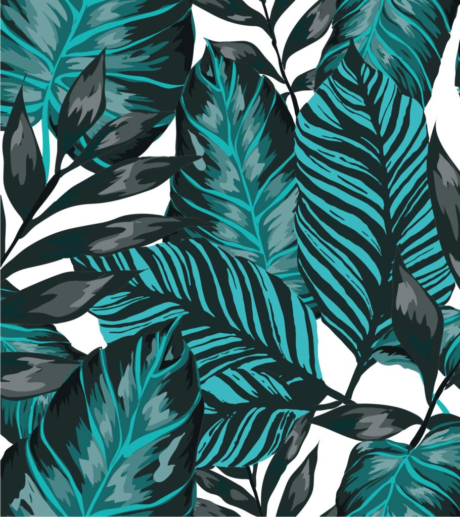 diseño vectorial hojas selva