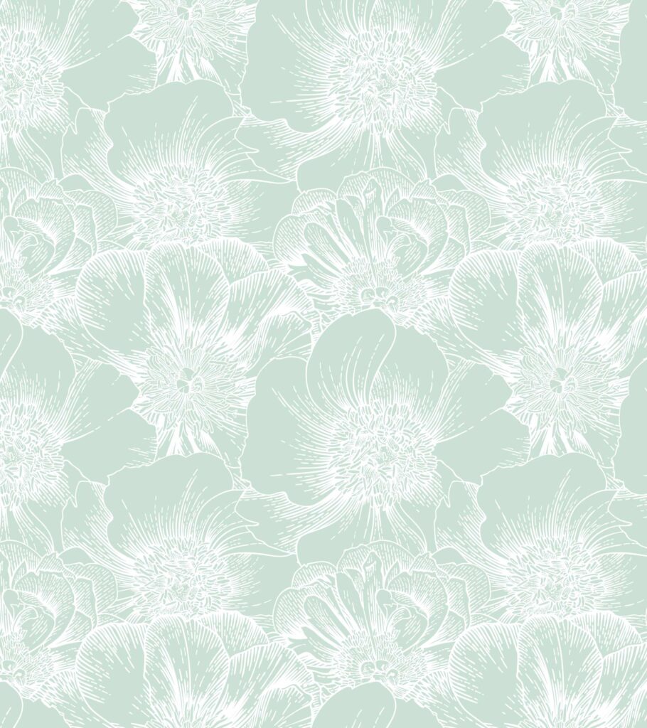 Diseño vectorial botanico de flores con fondo color