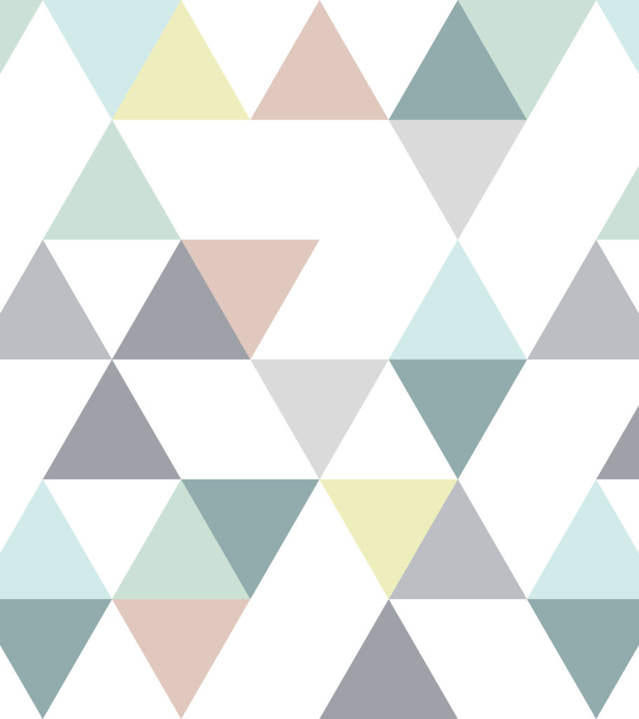 Diseño geometrico de triángulos en tonos pasteles