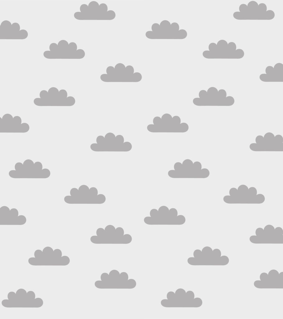 Diseño vectorial de nubes grises para cuarto infantil