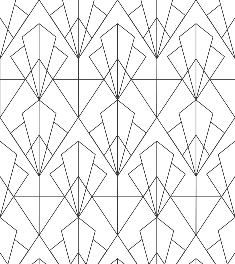 geométrico blanco y negro vector lineal