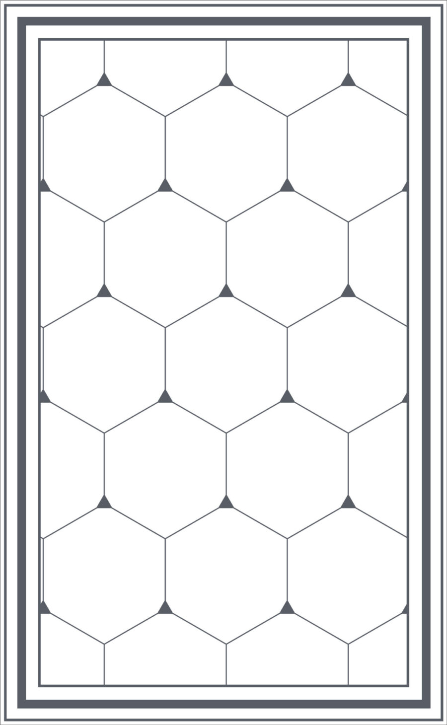 Alfombra vinilica vectorial diseño geometrico en tono gris grafito